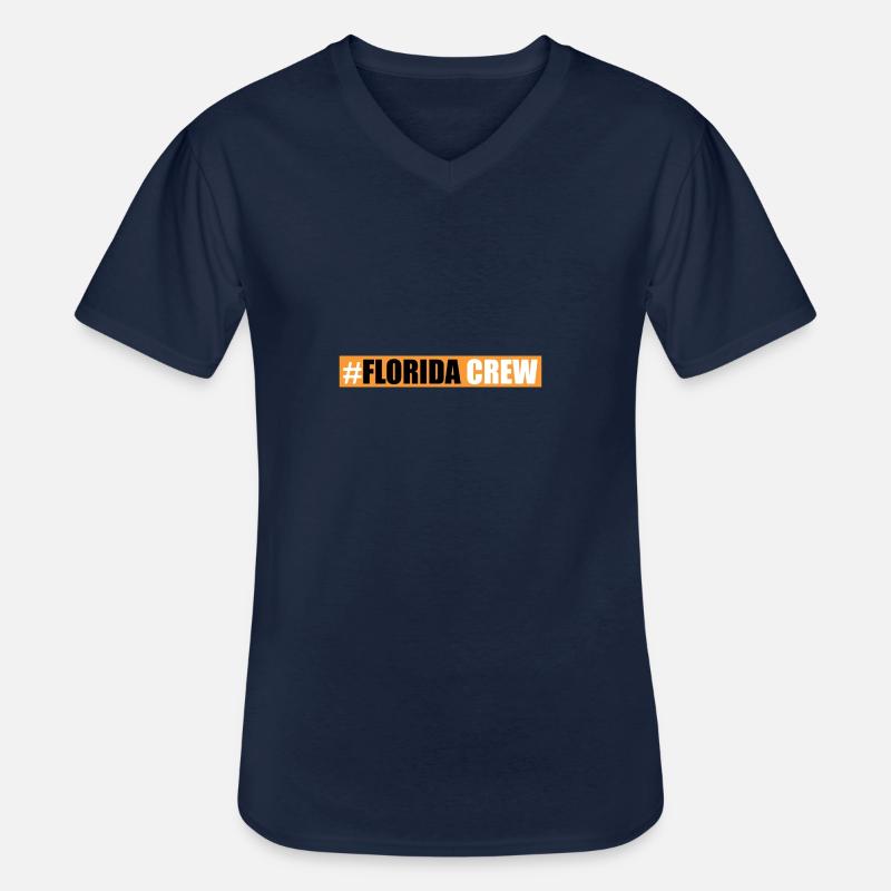 Florida Crew - Männer-T-Shirt mit V-Ausschnitt - Navy