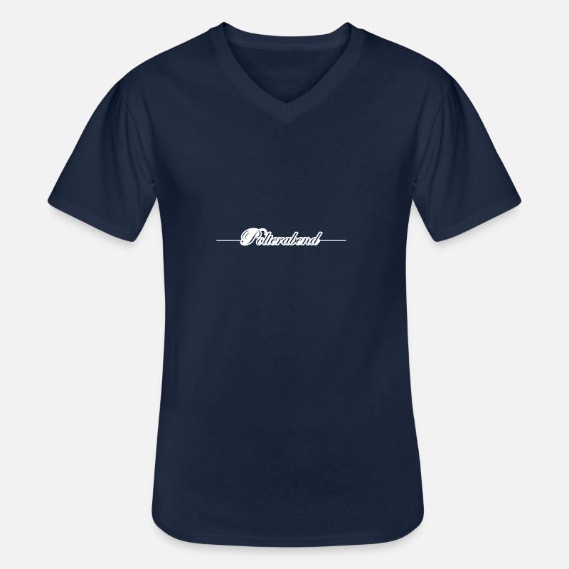 Polterabend - Männer-T-Shirt mit V-Ausschnitt - Navy