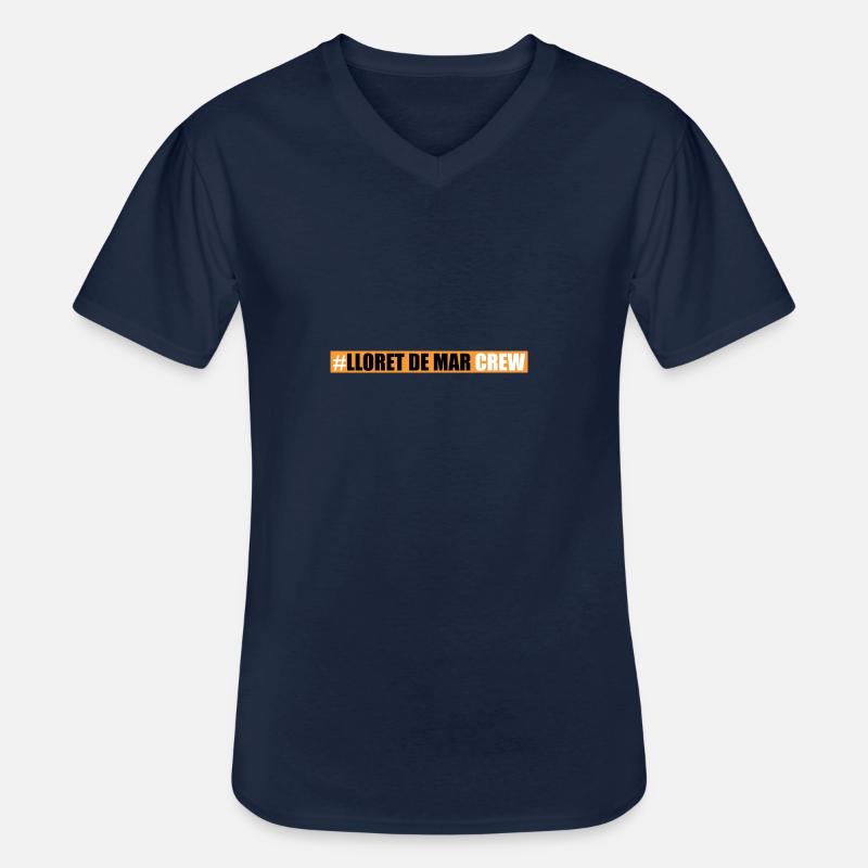 Lloret De Mar Crew - Männer-T-Shirt mit V-Ausschnitt - Navy