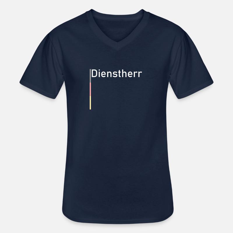 Beamte - Männer-T-Shirt mit V-Ausschnitt - Navy