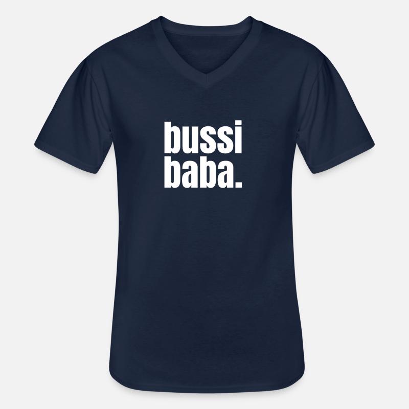 Bussi Baba. - Männer-T-Shirt mit V-Ausschnitt - Navy