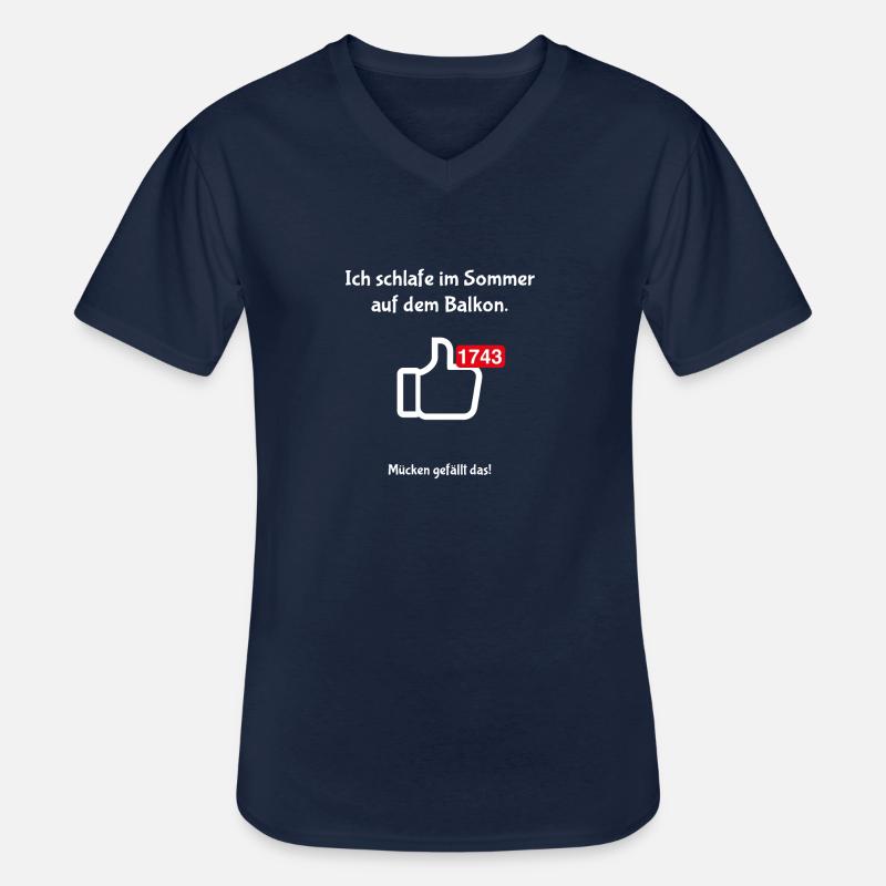 Mücken gefällt das! - Männer-T-Shirt mit V-Ausschnitt - Navy