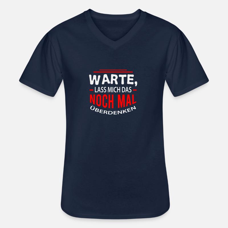 Warte - Männer-T-Shirt mit V-Ausschnitt - Navy