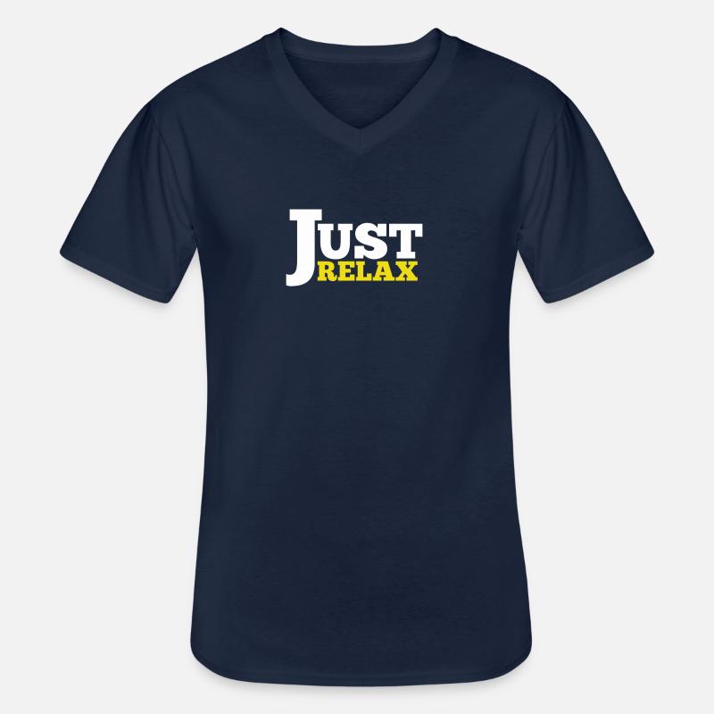 Just Relax - Männer-T-Shirt mit V-Ausschnitt - Navy