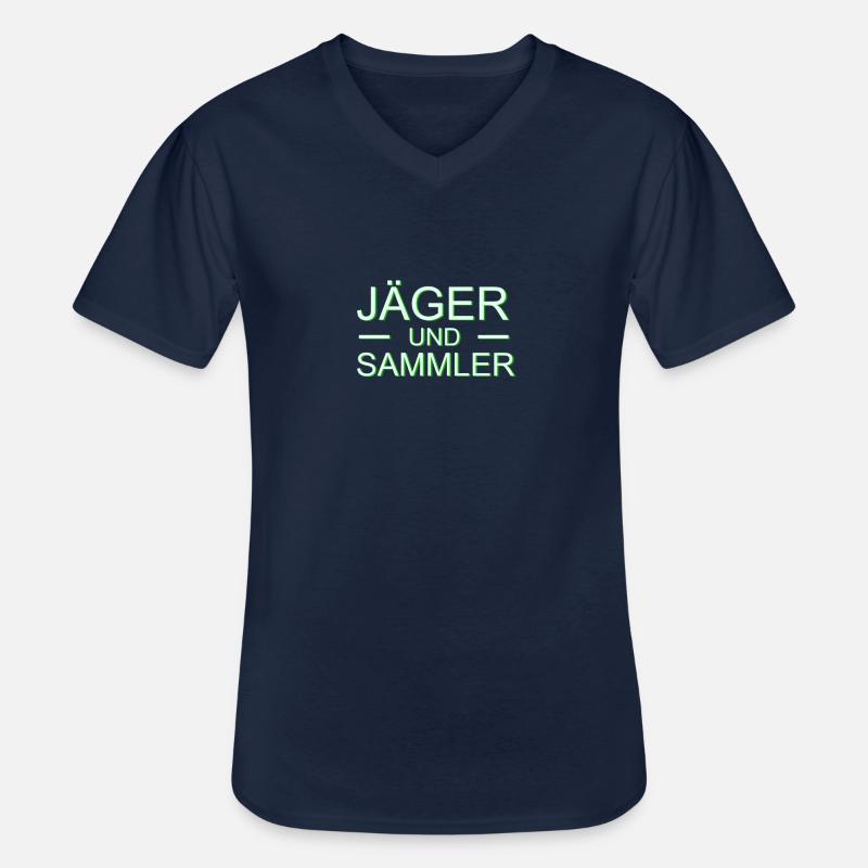 Spruch Jäger - Männer-T-Shirt mit V-Ausschnitt - Navy