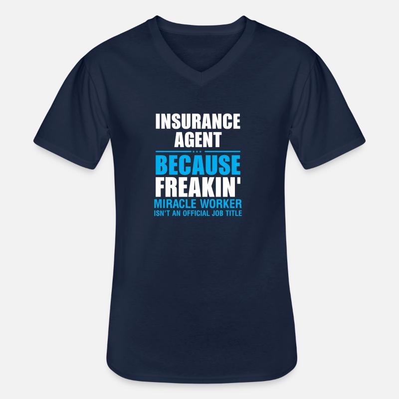 Versicherungsvertreter sind Helden - Männer-T-Shirt mit V-Ausschnitt - Navy