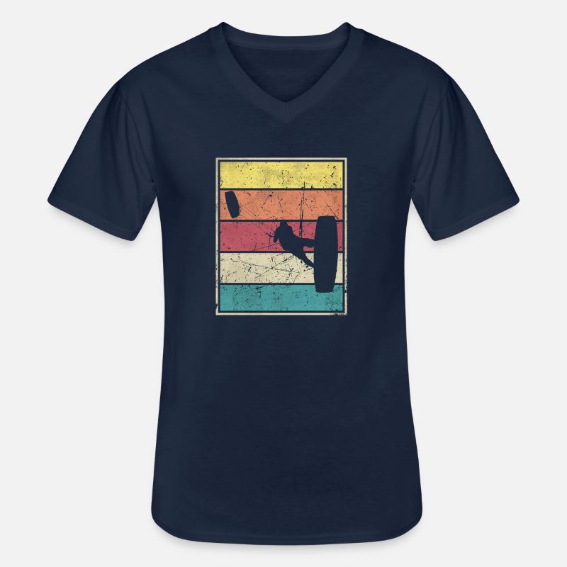 Kitesurfen - Männer-T-Shirt mit V-Ausschnitt - Navy