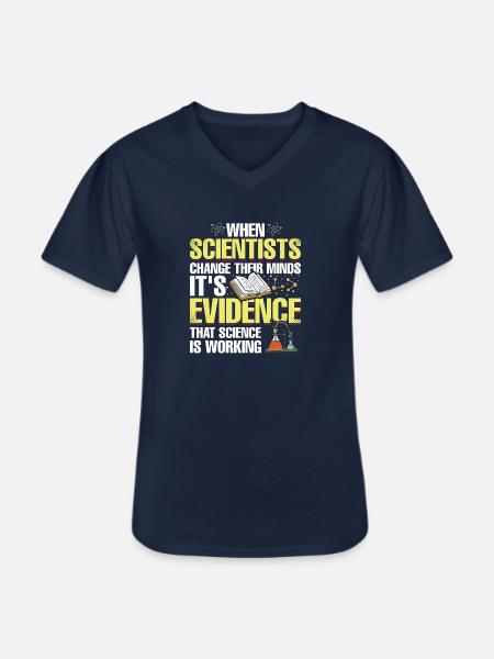 Les scientifiques changent d’avis Drôle - T-shirt col V Homme - marine