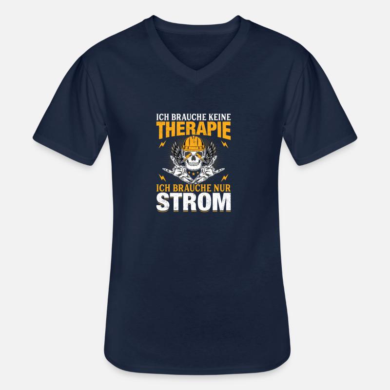Strom Elektriker Elektroniker Geschenk - Männer-T-Shirt mit V-Ausschnitt - Navy