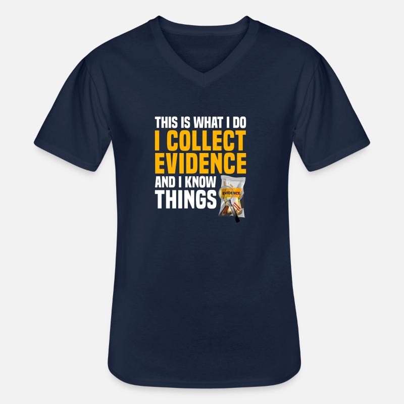 Spurensicherung - Kripo Polizei Kriminaltechnik - Männer-T-Shirt mit V-Ausschnitt - Navy