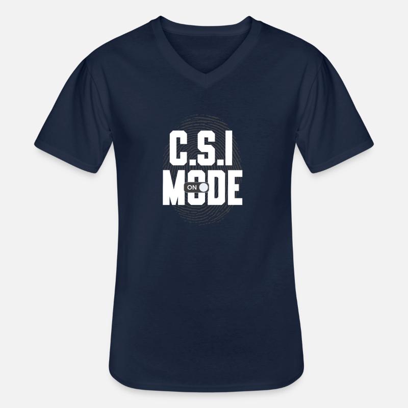 Spurensicherung - Kripo Polizei Kriminaltechnik - Männer-T-Shirt mit V-Ausschnitt - Navy