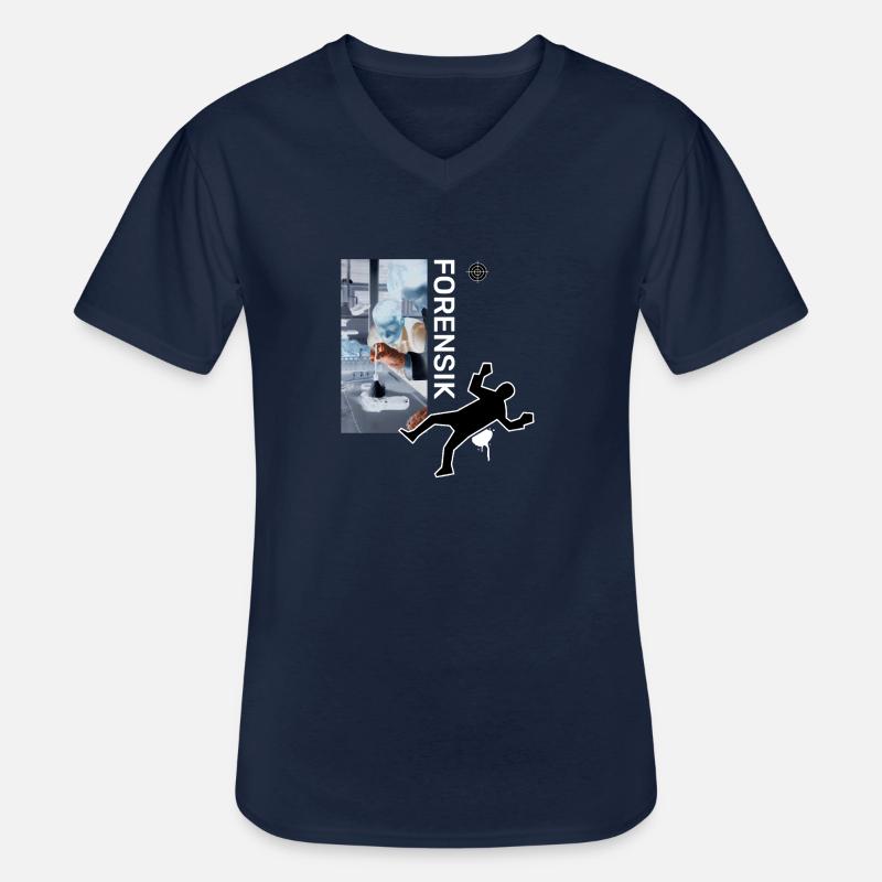 Spurensicherung - Kripo Polizei Kriminaltechnik - Männer-T-Shirt mit V-Ausschnitt - Navy