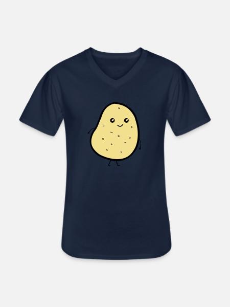 cute potatoe - Männer-T-Shirt mit V-Ausschnitt - Navy