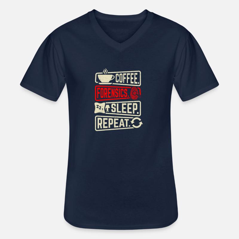 Spurensicherung - Kripo Polizei Kriminaltechnik - Männer-T-Shirt mit V-Ausschnitt - Navy