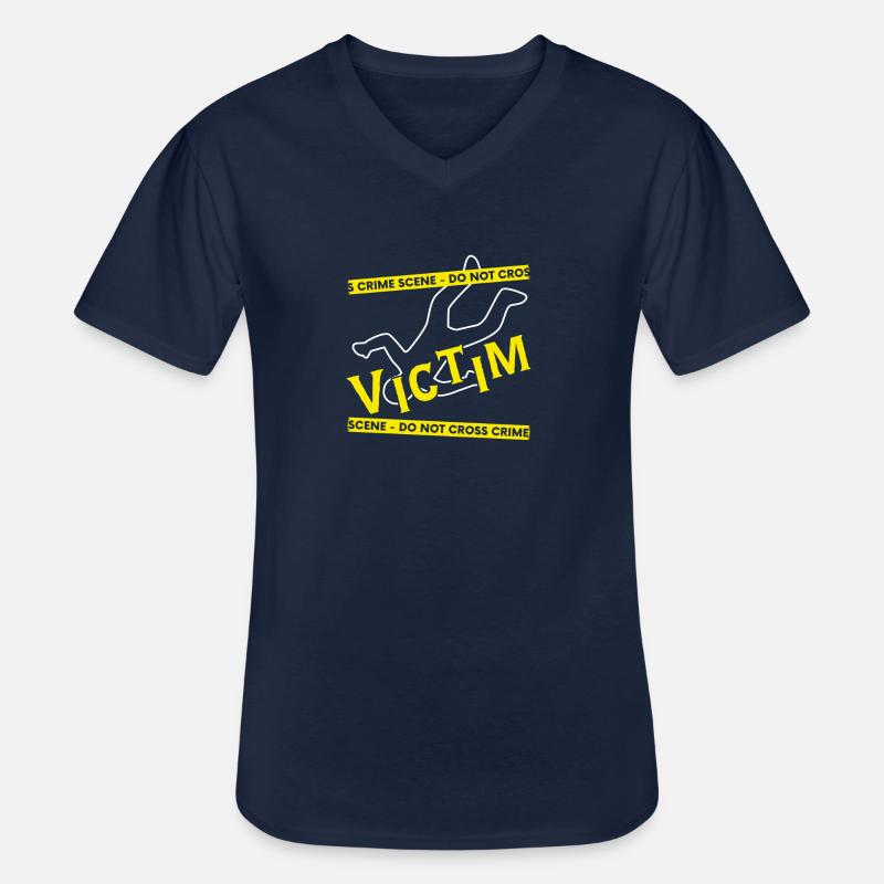 Spurensicherung - Kripo Polizei Kriminaltechnik - Männer-T-Shirt mit V-Ausschnitt - Navy