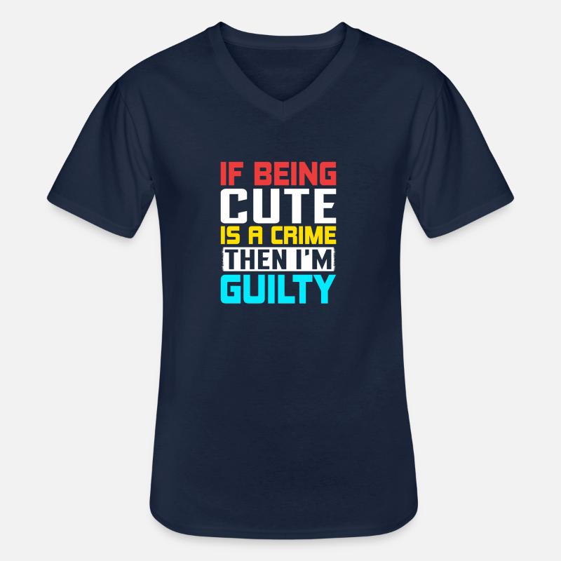 Coupable - Kripo Polizei Kriminaltechnik - T-shirt col V Homme - marine