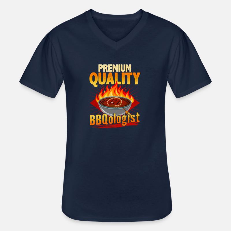 BBQologist - Grillen - Männer-T-Shirt mit V-Ausschnitt - Navy