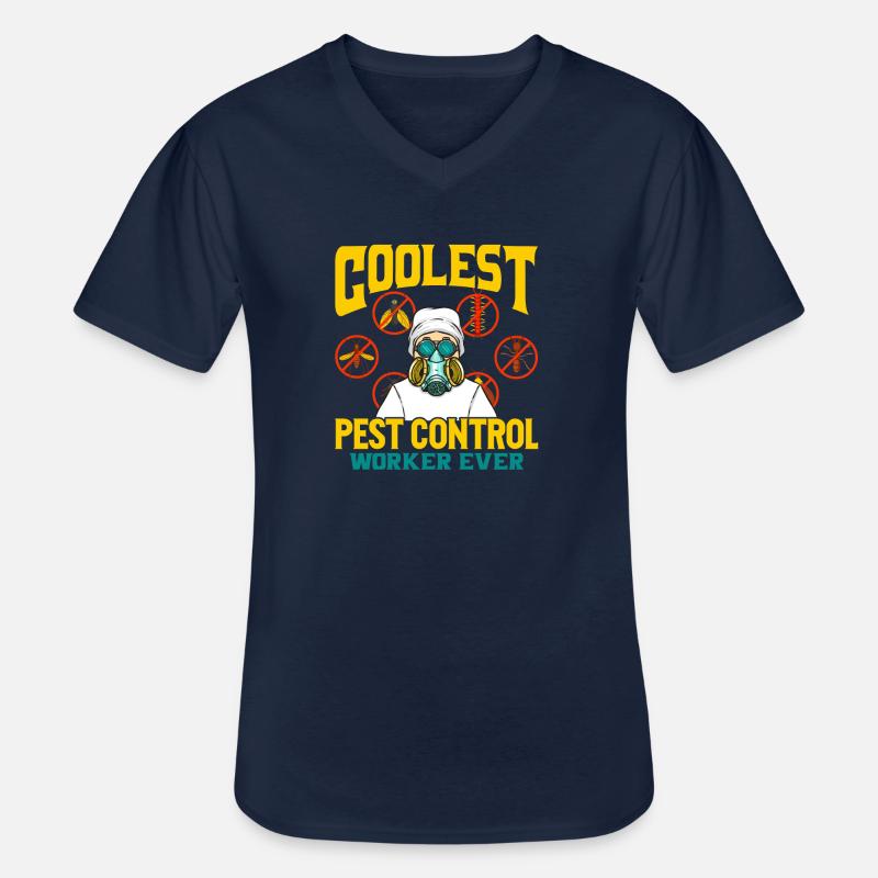 Der coolste Schädlingsbekämpfer aller Zeiten - - Männer-T-Shirt mit V-Ausschnitt - Navy
