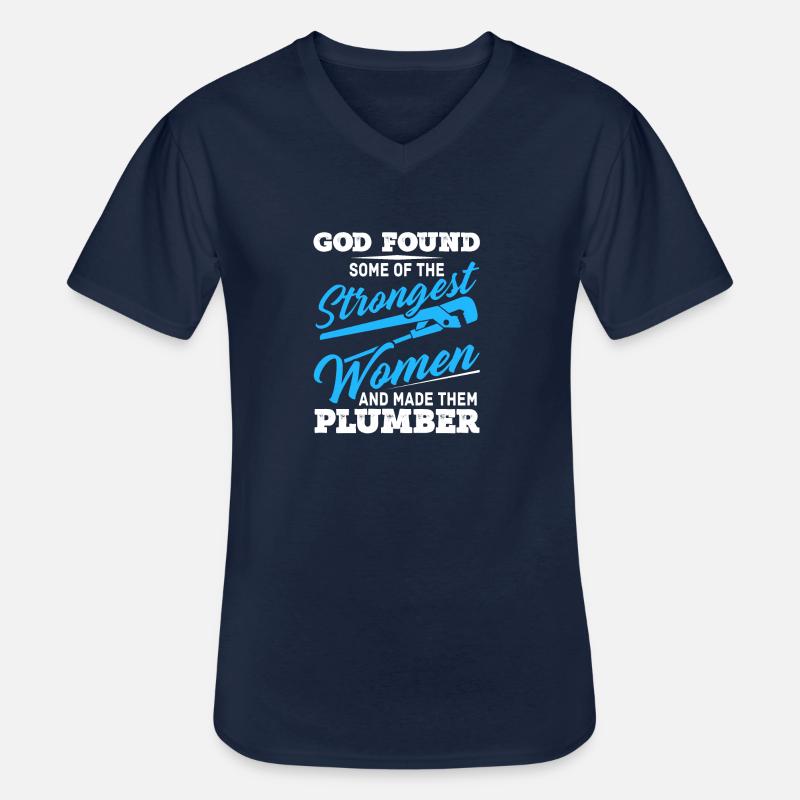 Plumbers Pipefitter Pipefitting - Men's V-Neck T-Shirt - navy