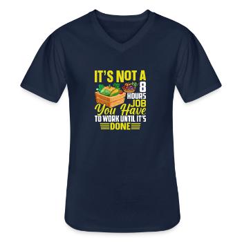 Farmer Tractor Farming Quote für Landwirte - Männer-T-Shirt mit V-Ausschnitt - Navy - Vorne - AI Model Male 178 dark (178cm)