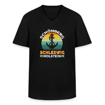 Schönberg Schleswig-holstein - Männer-T-Shirt mit V-Ausschnitt - Schwarz - Vorne - AI Model Male 178 dark (178cm)