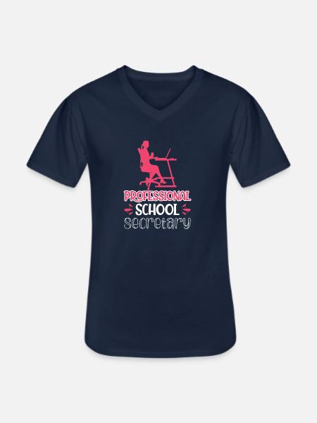 Sekretärin der Berufsschule - Männer-T-Shirt mit V-Ausschnitt - Navy