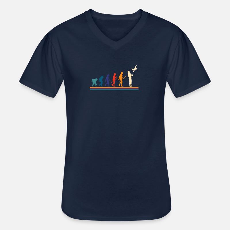 Modellflug Modellflugzeug Geschenk Modellbauer - Männer-T-Shirt mit V-Ausschnitt - Navy