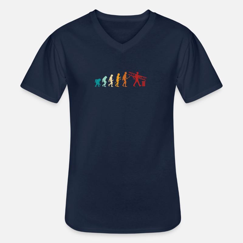 Ramoneur Cadeau Ramoneur Evolution - T-shirt col V Homme - marine