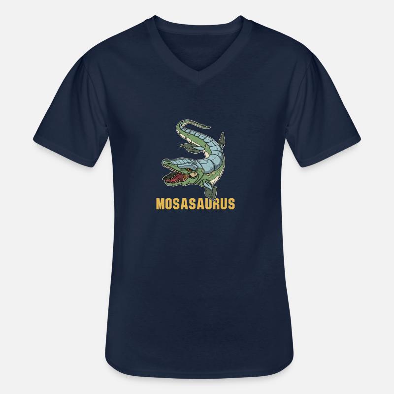 Mosasaurus Dinosaurier Kinder Schule Geschenk - Männer-T-Shirt mit V-Ausschnitt - Navy