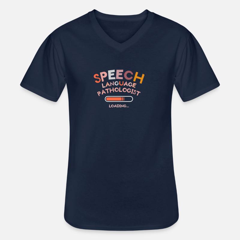 Sprachpathologe SLPA wird geladen - Männer-T-Shirt mit V-Ausschnitt - Navy