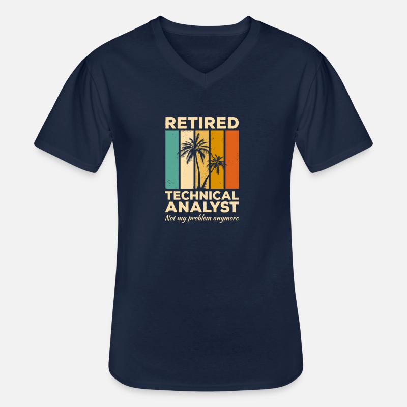 This Technical Analyst Needs Wine - Men's V-Neck T-Shirt - navy