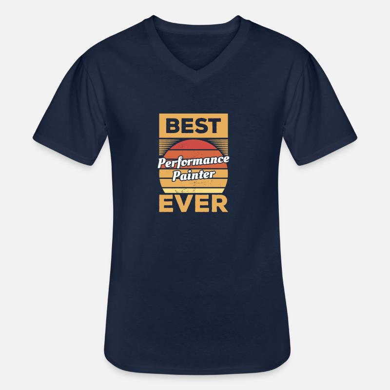Bester Performance-Maler aller Zeiten - Männer-T-Shirt mit V-Ausschnitt - Navy