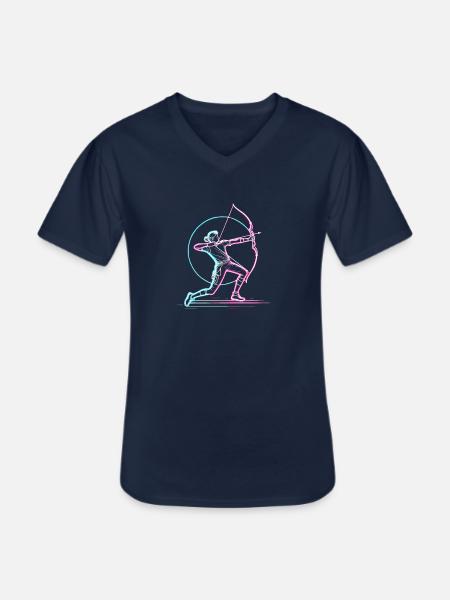 Archer Archery Bow And Arrow Archers - Men's V-Neck T-Shirt - navy