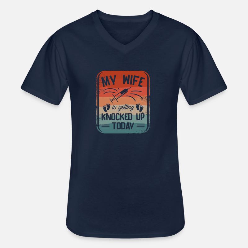 Meine Frau wird heute IVF-Transfer - Männer-T-Shirt mit V-Ausschnitt - Navy