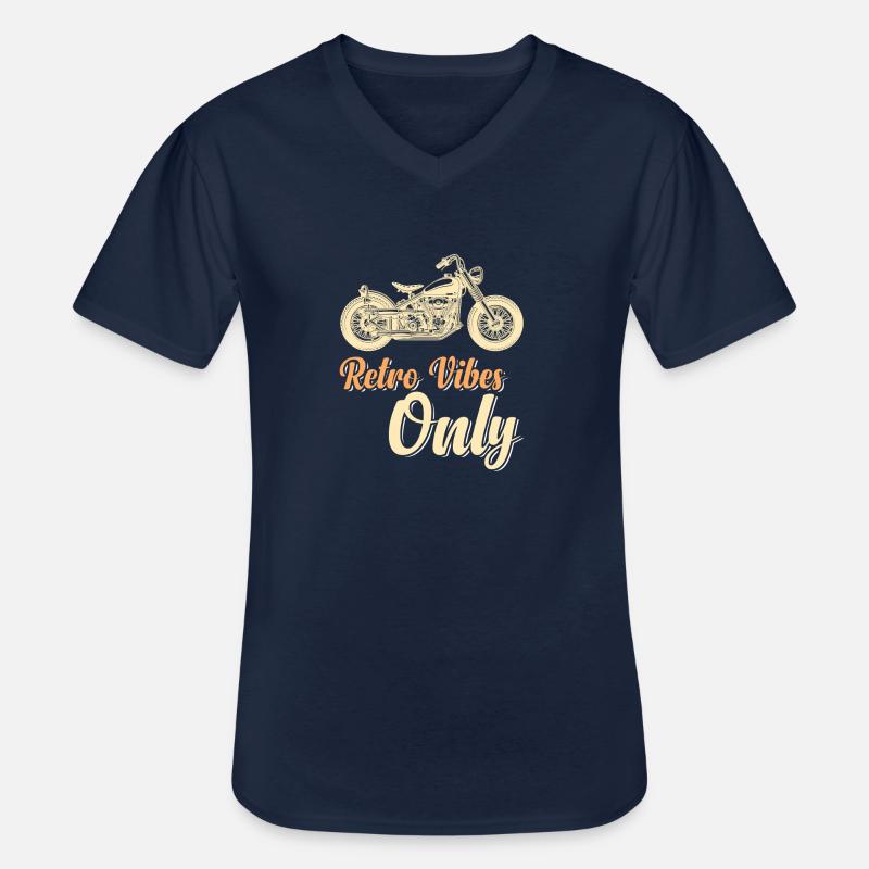 Nur Retro-Vibes - Männer-T-Shirt mit V-Ausschnitt - Navy