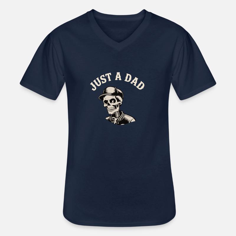 NUR EIN VATER - Männer-T-Shirt mit V-Ausschnitt - Navy