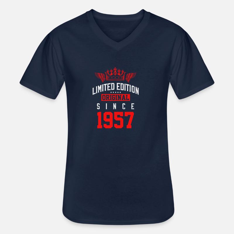 1957 limited edition - Männer-T-Shirt mit V-Ausschnitt - Navy