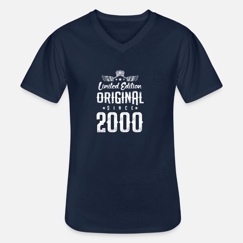 2000 limited edition - Männer-T-Shirt mit V-Ausschnitt - Navy