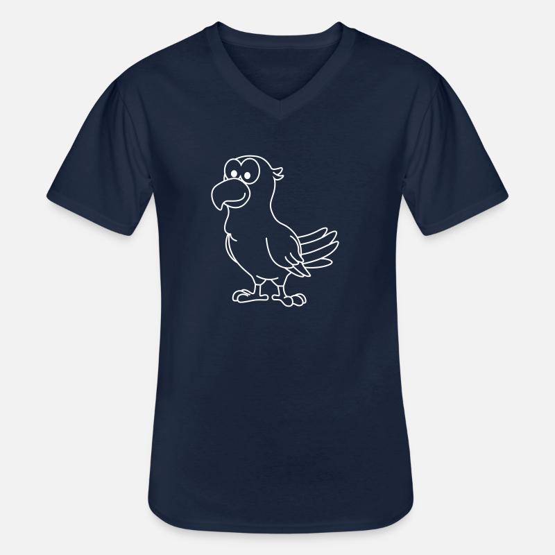 Papagai Comic Tier - Männer-T-Shirt mit V-Ausschnitt - Navy