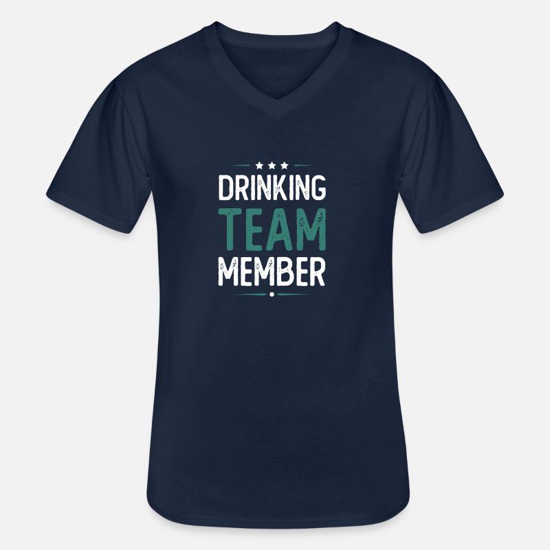 Drinking Team - Männer-T-Shirt mit V-Ausschnitt - Navy