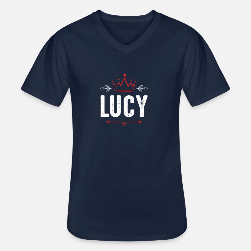 Lucy - Männer-T-Shirt mit V-Ausschnitt - Navy