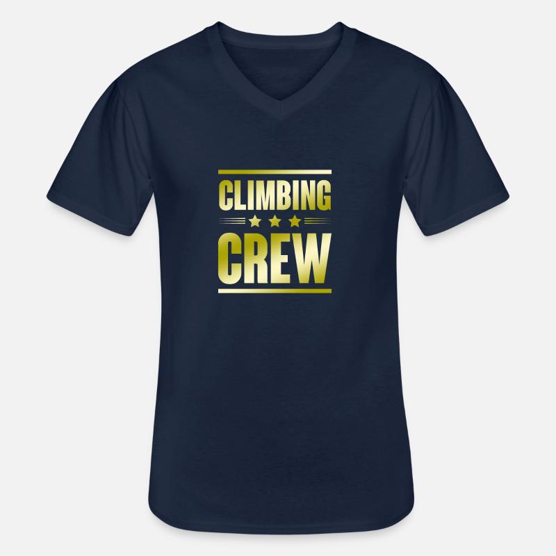 Climbing Crew - Männer-T-Shirt mit V-Ausschnitt - Navy