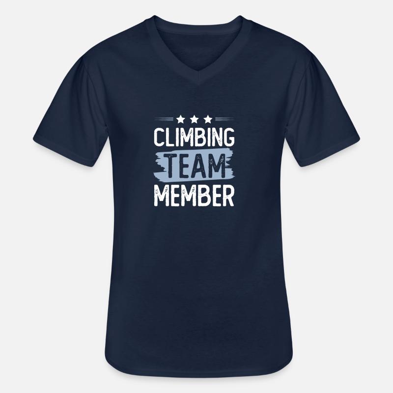 Climbing Team - Männer-T-Shirt mit V-Ausschnitt - Navy