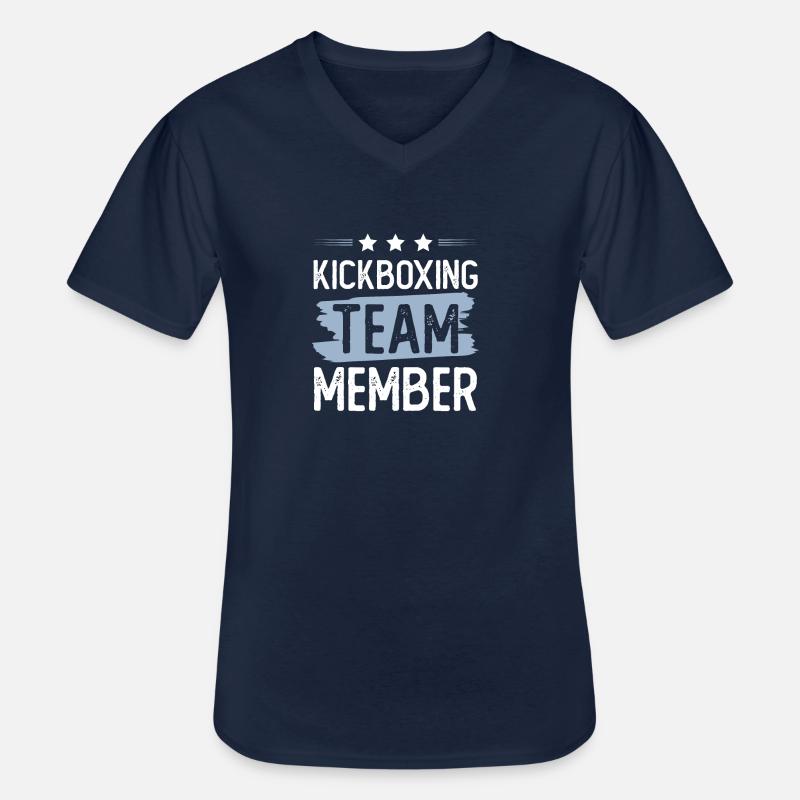 Kickboxing Team - Männer-T-Shirt mit V-Ausschnitt - Navy