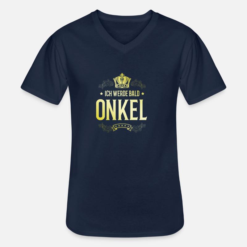 Ich werde Bald Onkel - Männer-T-Shirt mit V-Ausschnitt - Navy