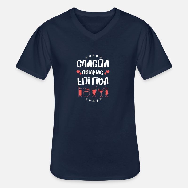 Cancun Drinking Team - Männer-T-Shirt mit V-Ausschnitt - Navy