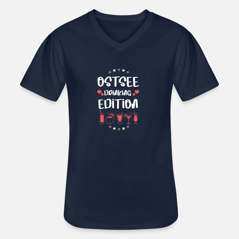 Ostsee Drinking Team - Männer-T-Shirt mit V-Ausschnitt - Navy