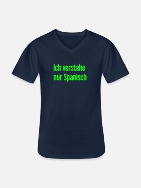I only understand Spanish - Men's V-Neck T-Shirt - navy