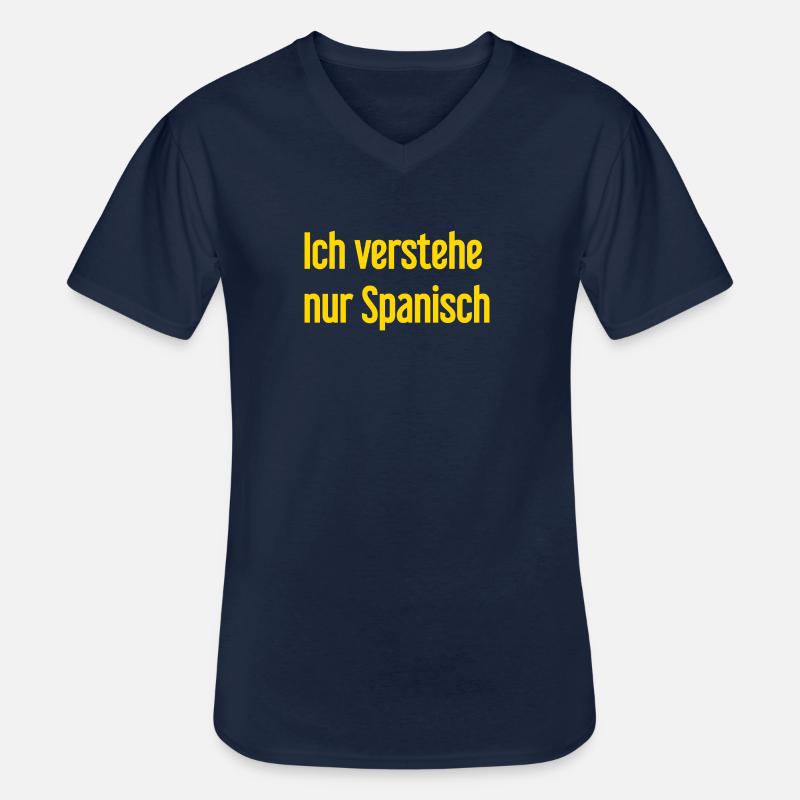 Ich verstehe nur Spanisch - Männer-T-Shirt mit V-Ausschnitt - Navy