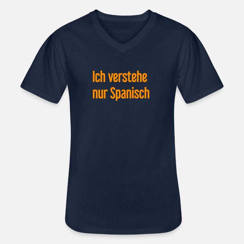 Ich verstehe nur Spanisch - Männer-T-Shirt mit V-Ausschnitt - Navy